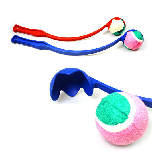 IIGEurope 35 cm Plastic Dog Tennis Ball Chucker Launcher Assorted Colors