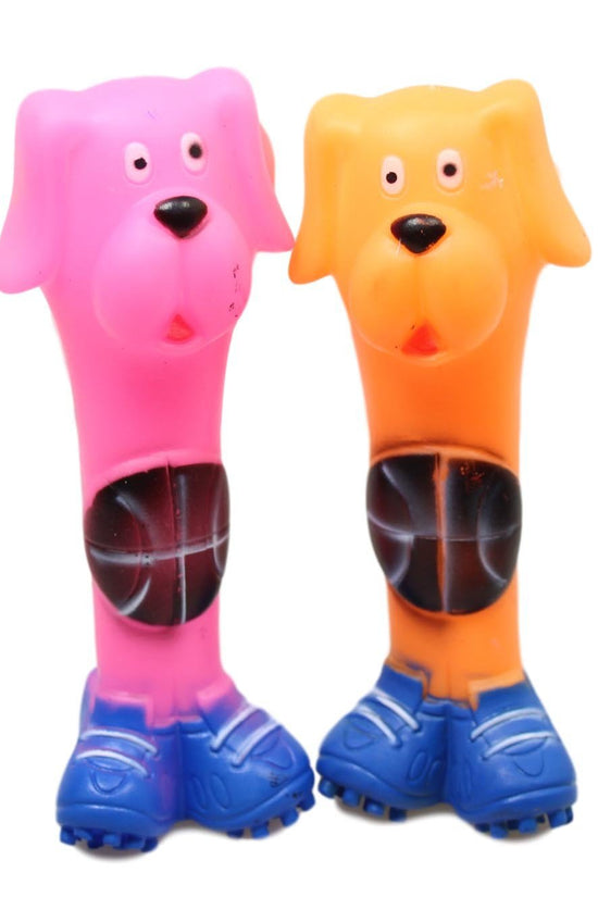 Interactive Squeaky Dog Bone Toy Assorted Colors 17cm