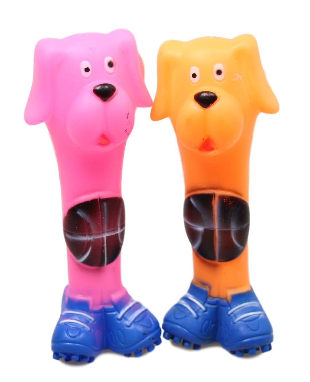 Interactive Squeaky Dog Bone Toy Assorted Colors 17cm