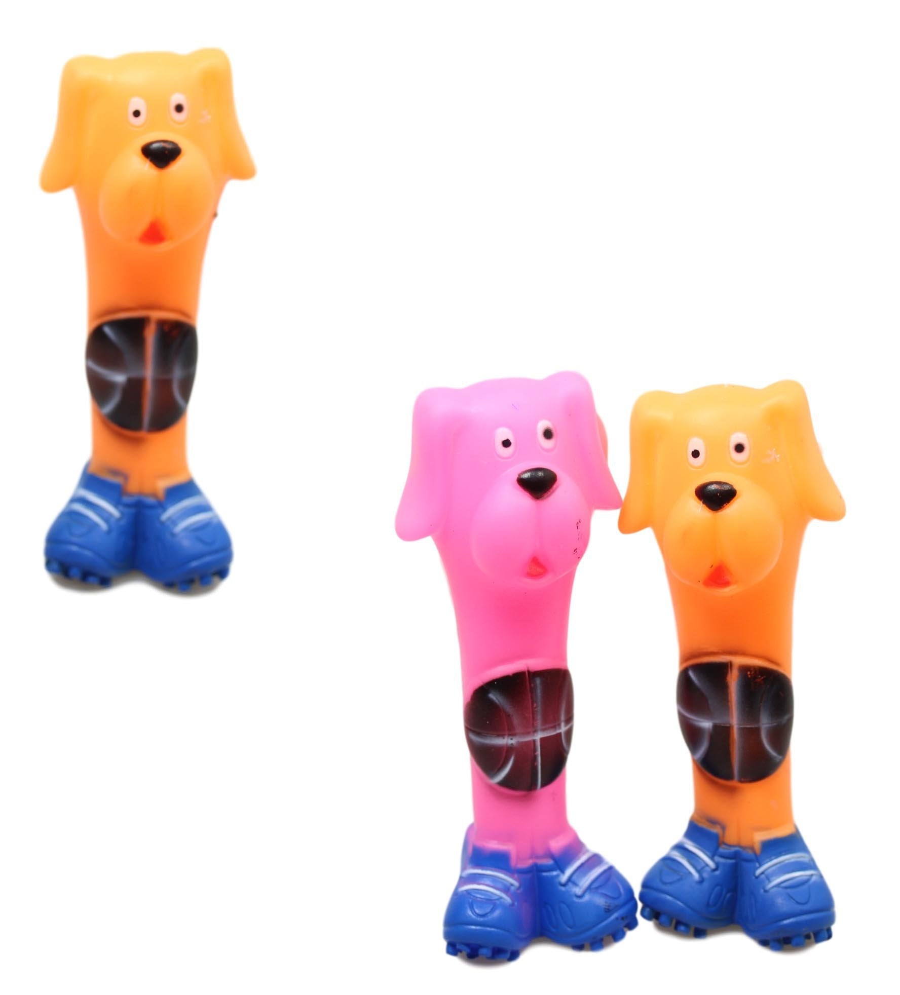 Interactive Squeaky Dog Bone Toy Assorted Colors 17cm