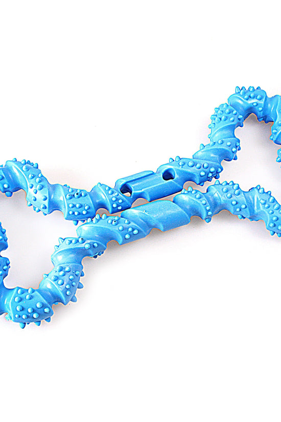 Durable 18cm Silicone Bone Pet Dog Toy in Assorted Colors