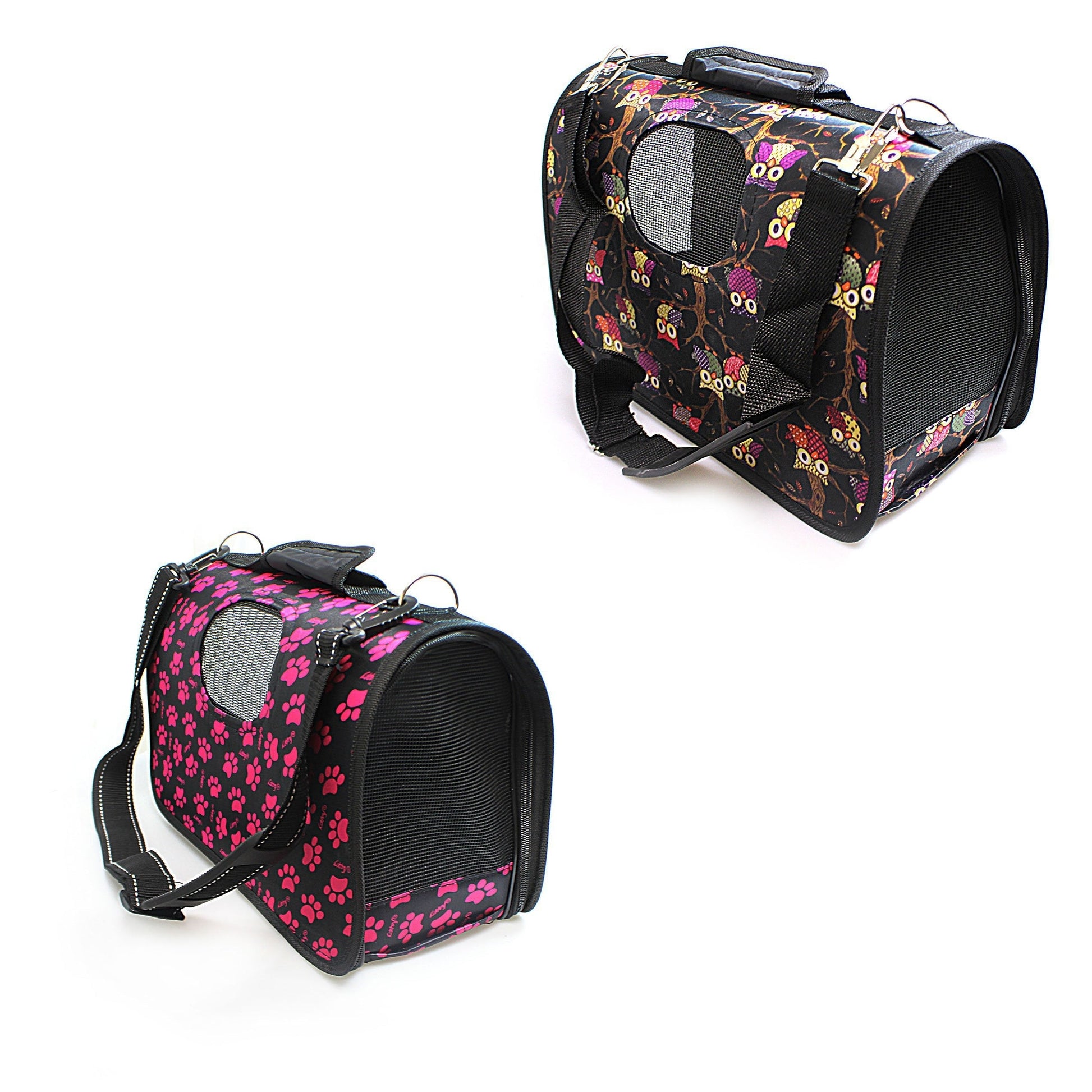 Foldable Pet Carry Case with Printed Design Assorted Designs