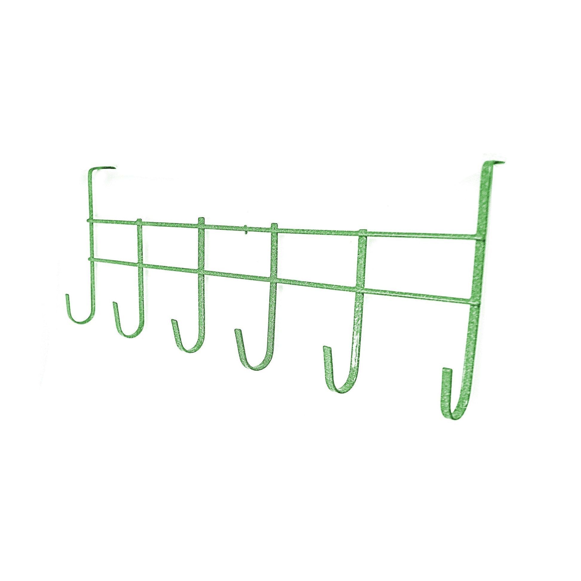 Metal Door Hanging Rack Storage with 6 Hooks 45 cm Length
