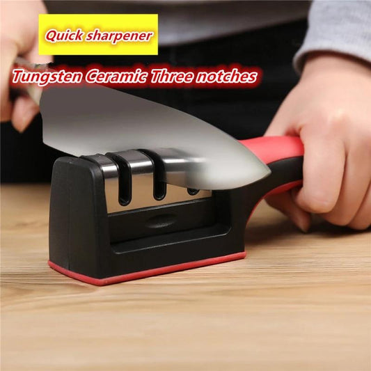 Professional 3Stage NonSlip Kitchen Sharpening Stone