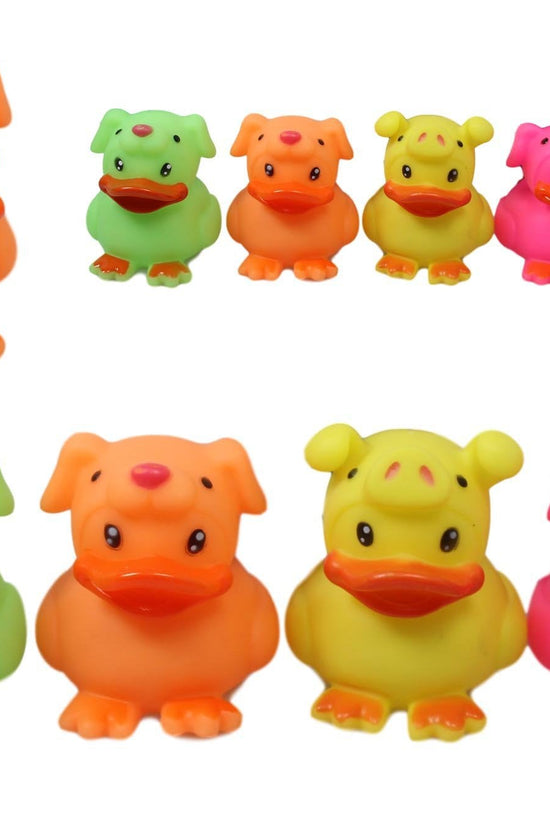 Interactive Pet Dog Toy Squeaky Duck in Animal Suit Assorted Colors