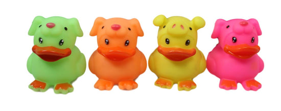 Interactive Pet Dog Toy Squeaky Duck in Animal Suit Assorted Colors
