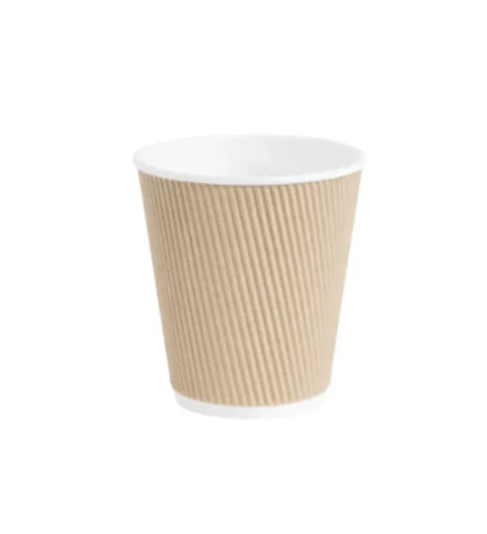EcoFriendly Double Wall Kraft Paper Coffee Cups 8oz Pack of 25