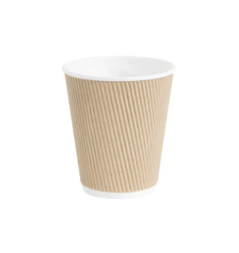 EcoFriendly Double Wall Kraft Paper Coffee Cups 12oz Pack of 25