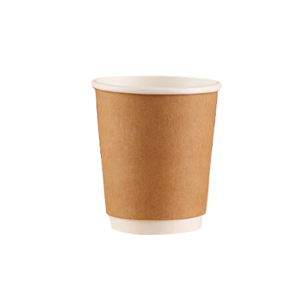 Brown Double Wall Paper Coffee Tea Cups 8oz Pack of 25 Premium Quality