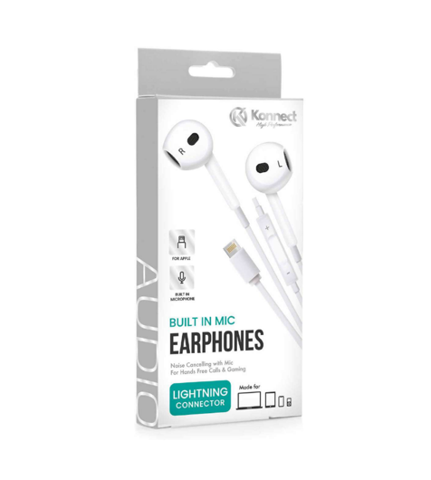 Konnect Wired Earphones with Mic iPhone Lightning Connector