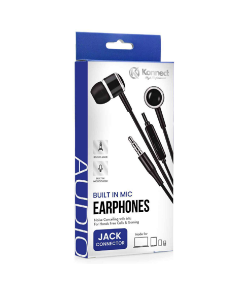 Konnect Wired Earphones with Builtin Mic Jack Connector