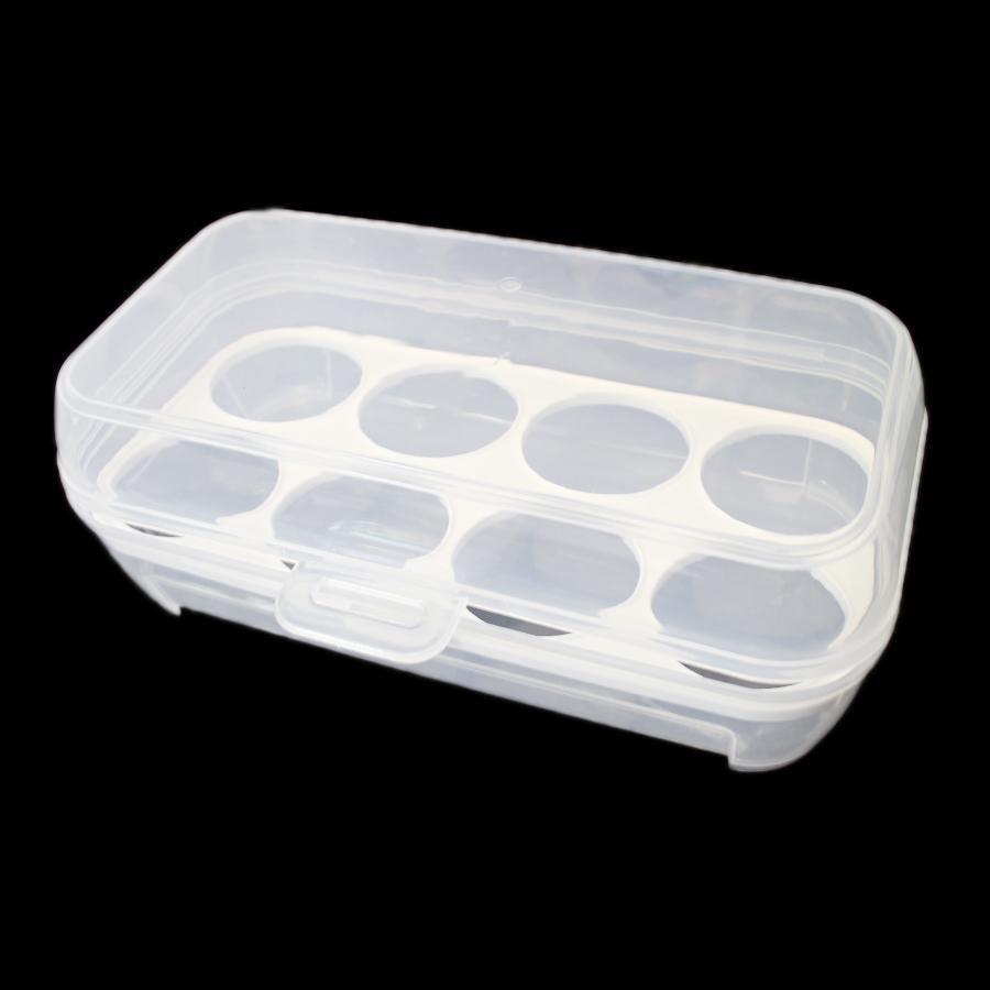 Transparent Egg Storage Case Box Holds 8 Eggs