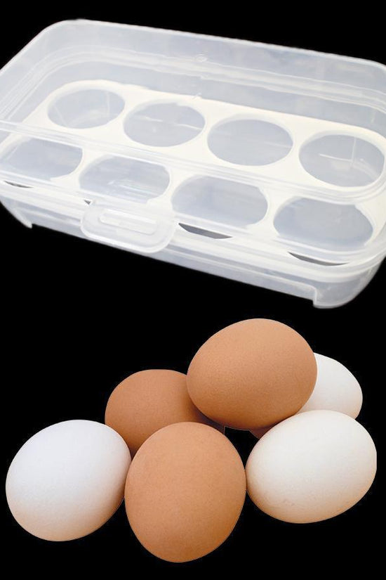 Transparent Egg Storage Case Box Holds 8 Eggs