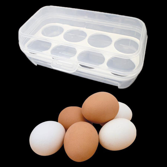 Transparent Egg Storage Case Box Holds 8 Eggs