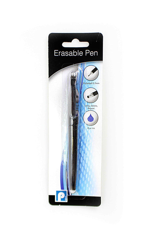 Premium Erasable Rollerball Pen with 07mm Gel Ink and Top Eraser
