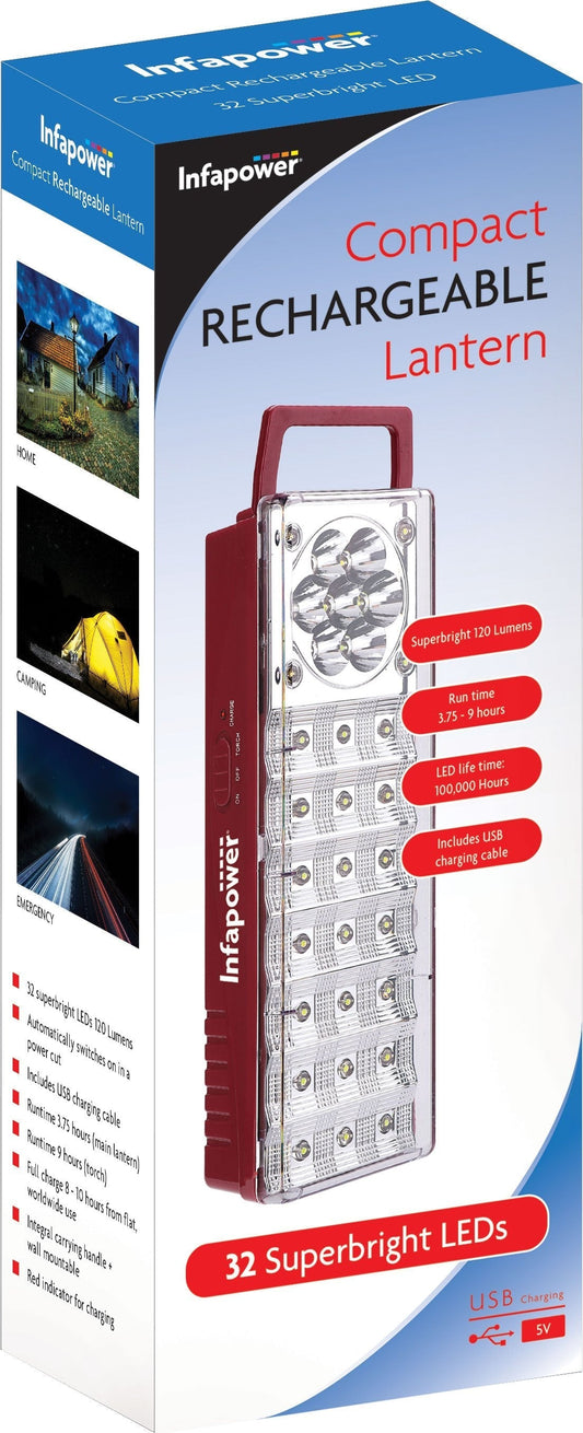 Infapower 32 LED Large Rechargeable Lantern Outdoor Lighting Solution