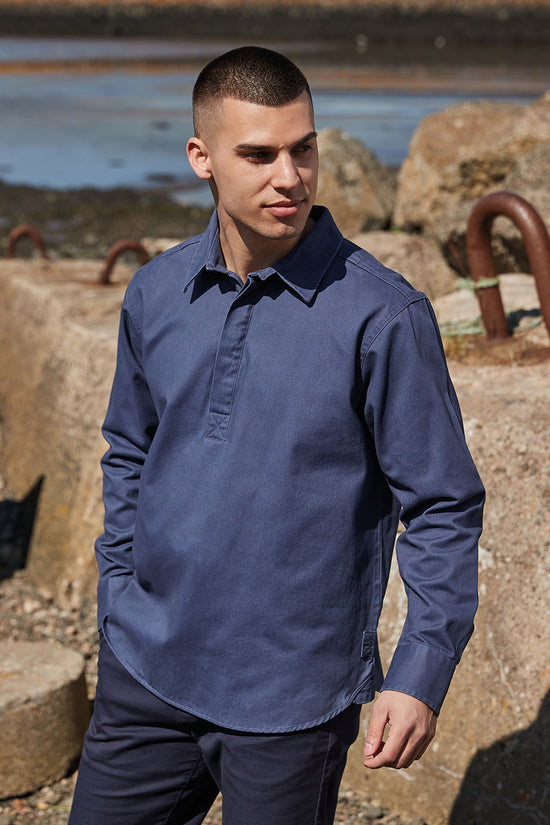 Front Row Pullover Drill Shirt for Men Classic Style