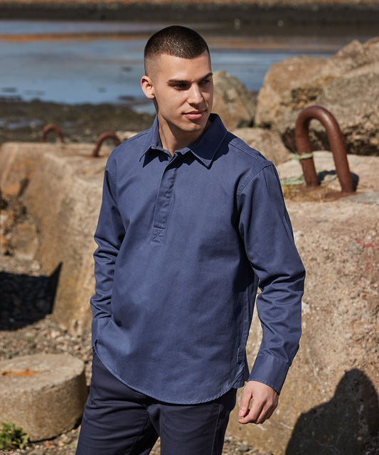 Front Row Pullover Drill Shirt for Men Classic Style