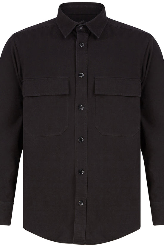 Mens Heavyweight Drill Overshirt with Mitred Pockets and Cuff