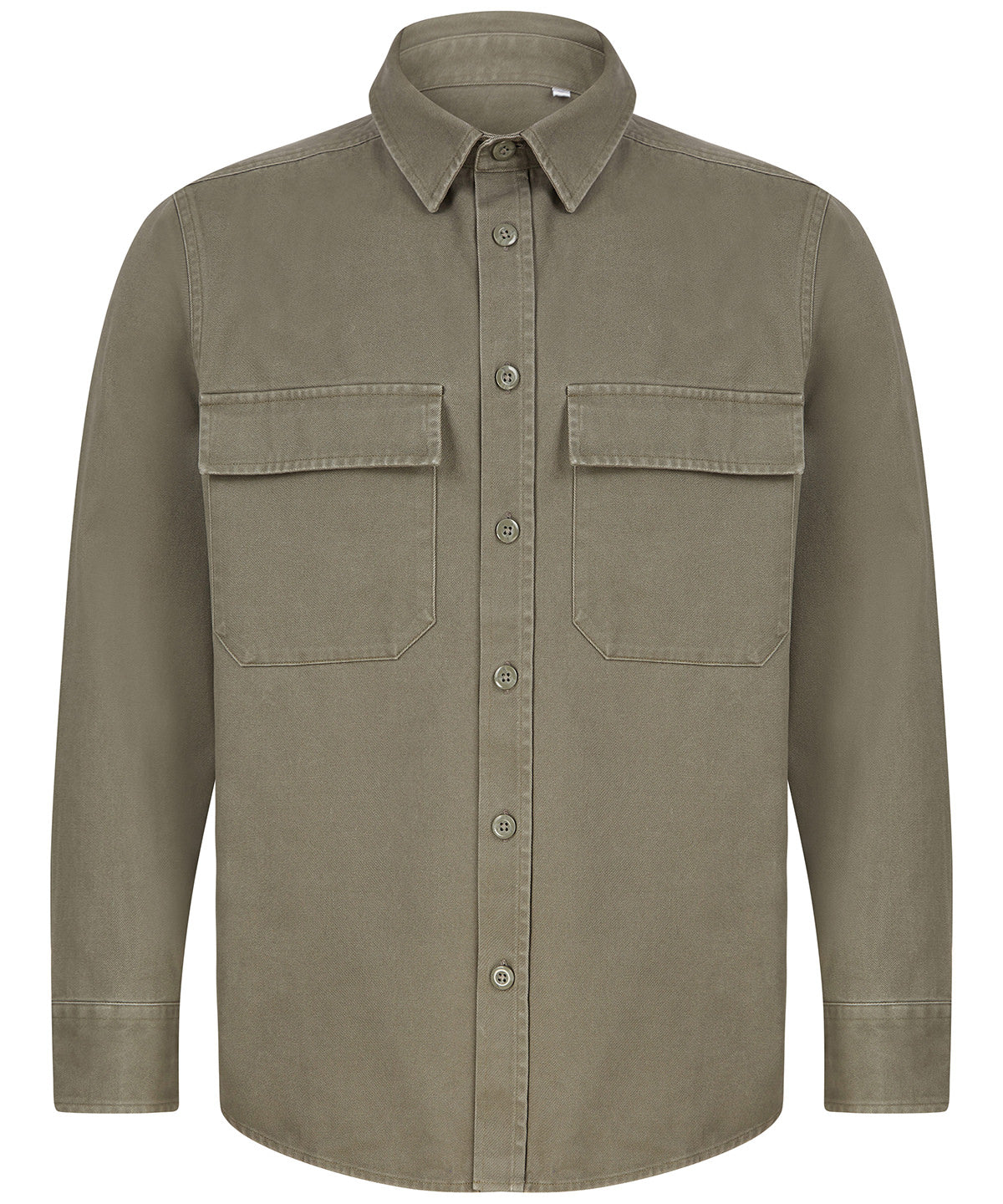 Mens Heavyweight Drill Overshirt with Mitred Pockets and Cuff