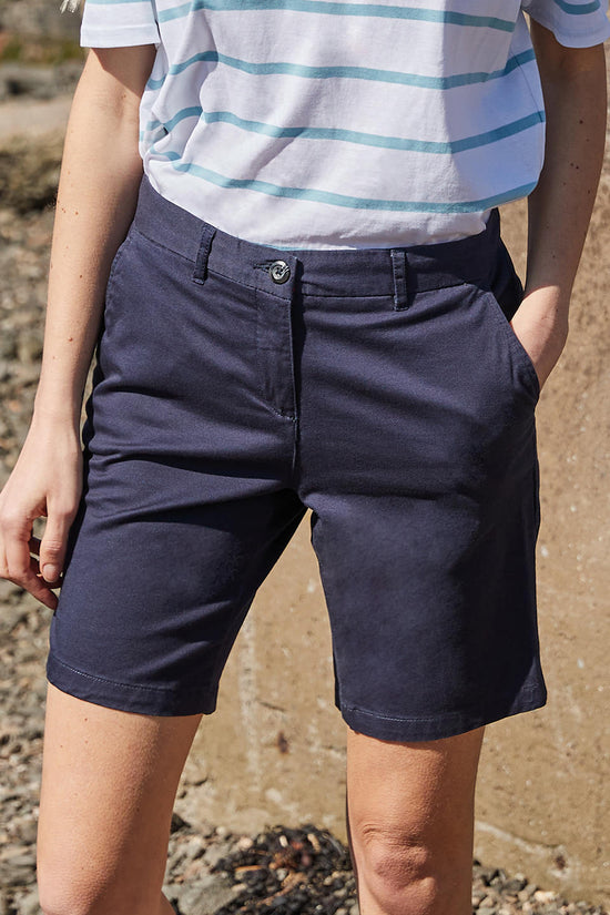 Front Row Womens Stretch Chino Shorts Quality CottonRich Twill