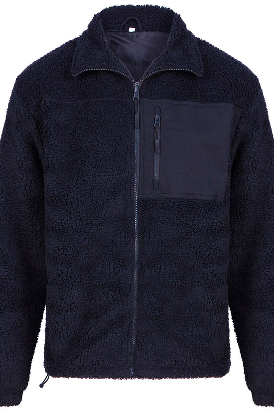 Front Row Recycled Sherpa Fleece Unisex Jacket Sustainable Outdoor Wear