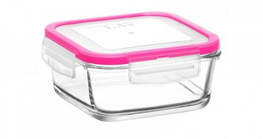 375cc Glass Food Storage Container Set Assorted Colors