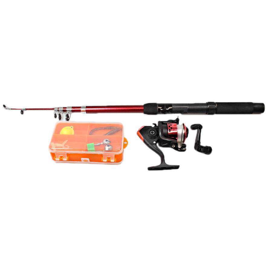Compact Extendable Fishing Rod Set with Assorted Accessories