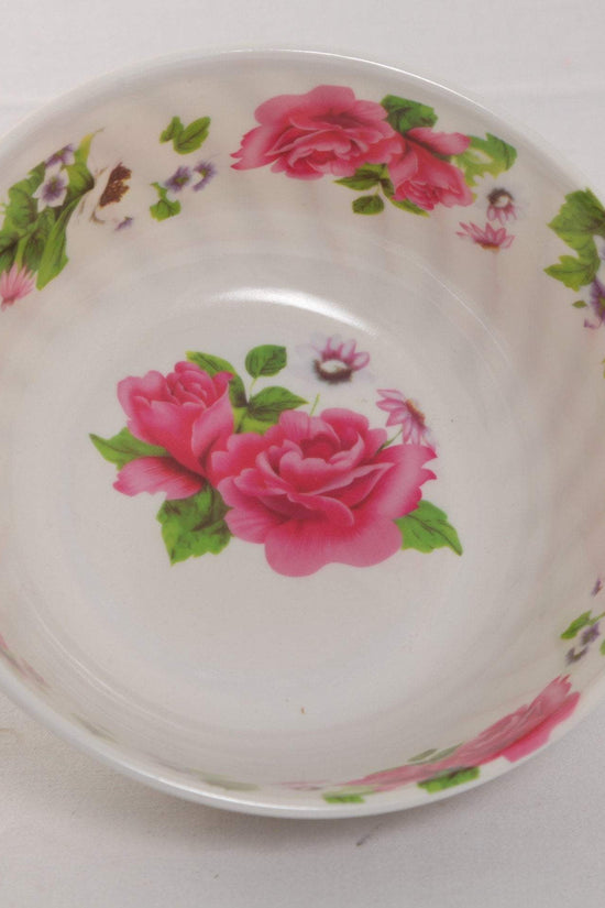Elegant Plastic Bowl with Floral Design 17 x 65 cm