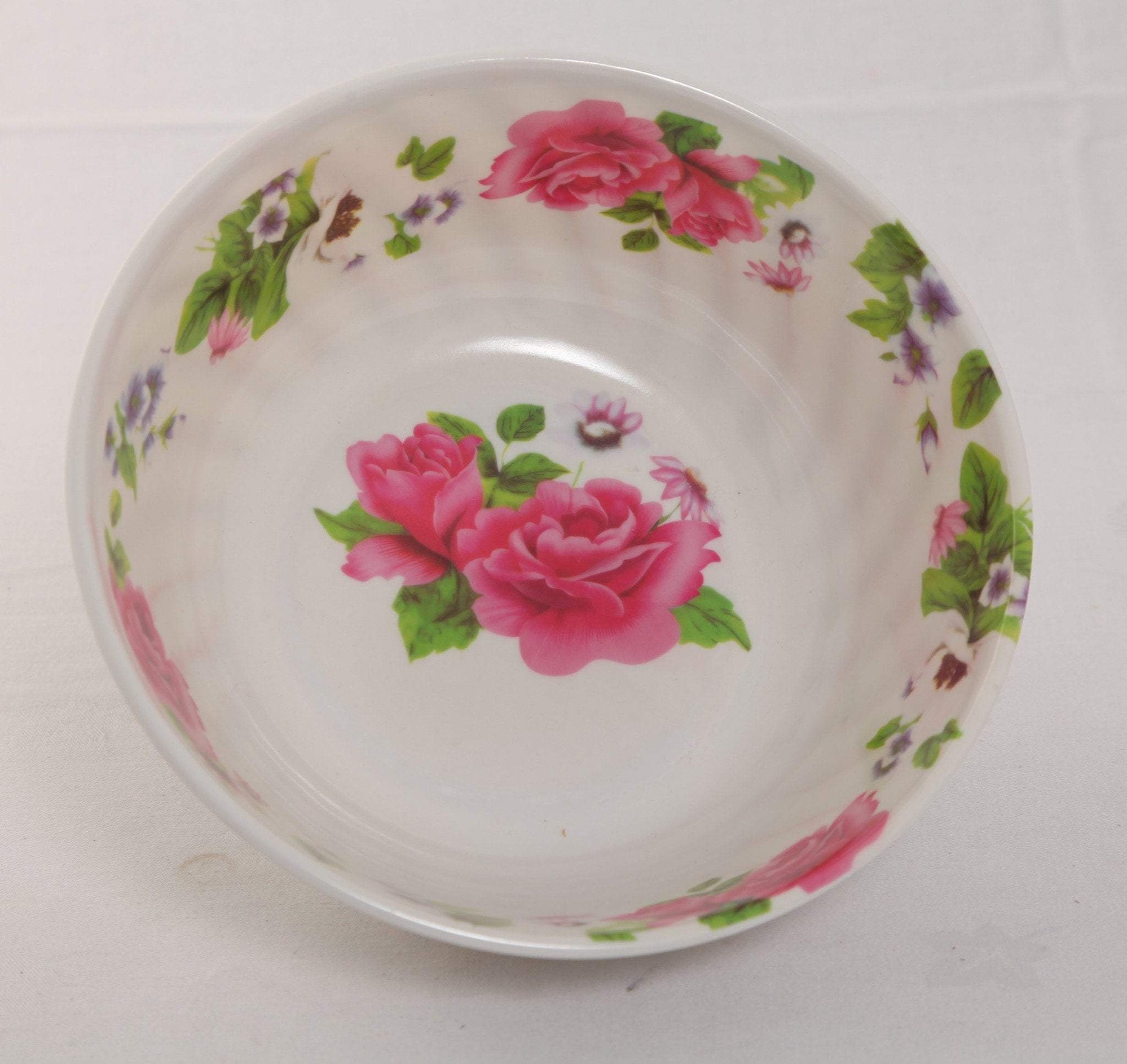 Elegant Plastic Bowl with Floral Design 17 x 65 cm