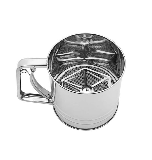 Premium Stainless Steel Flour and Sugar Sifter with Easy Squeeze Trigger Handle