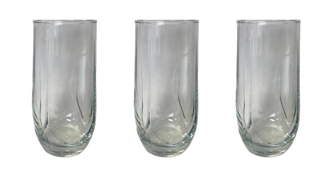 Elegant 280ml Drinking Glass Tumblers Set of 3 Premium Quality