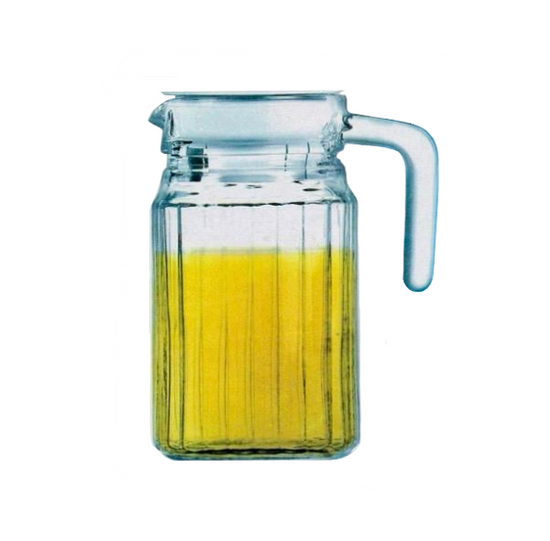 Elegant Tower Glass Water Jug 750ml with Plastic Lid
