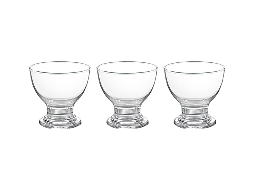 Elevate Your Dessert Experience with Nova Delight Glass Ice Cream Cups Pack of 3
