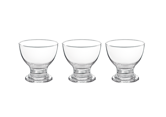 Elevate Your Dessert Experience with Nova Delight Glass Ice Cream Cups Pack of 3