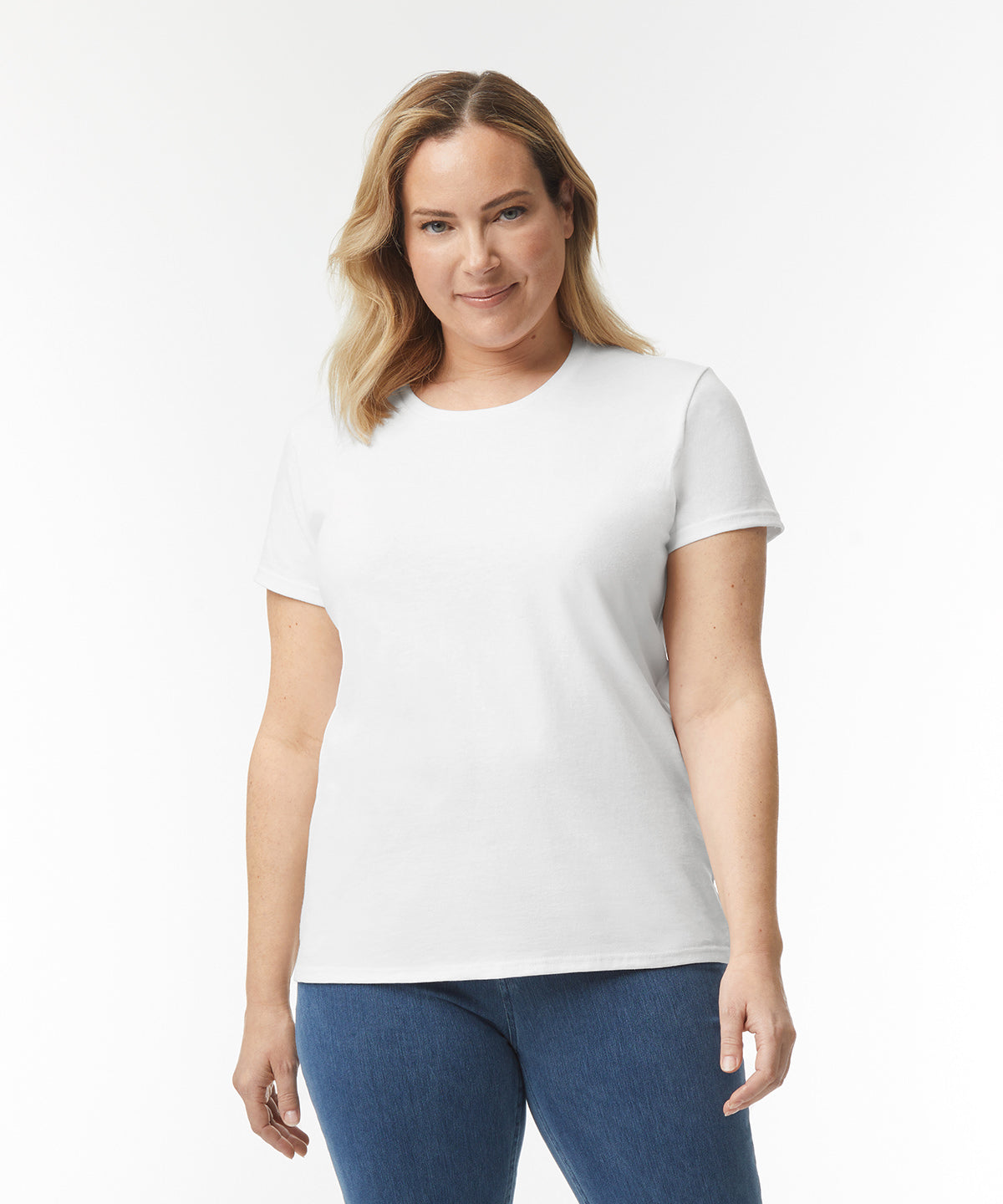 Gildan Heavy Cotton Womens TShirt SemiFitted Cap Sleeves