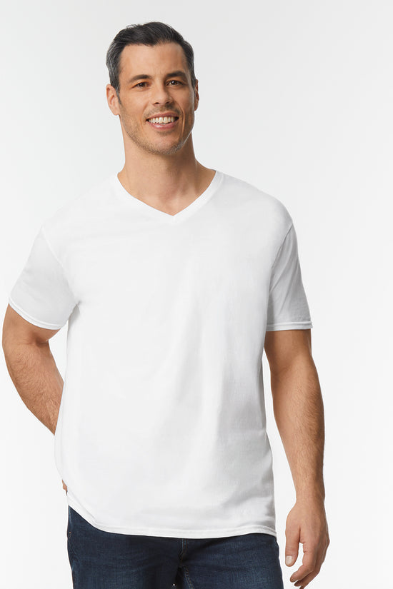Gildan Softstyle VNeck TShirt for Men Raladeal Summer Sports Tee