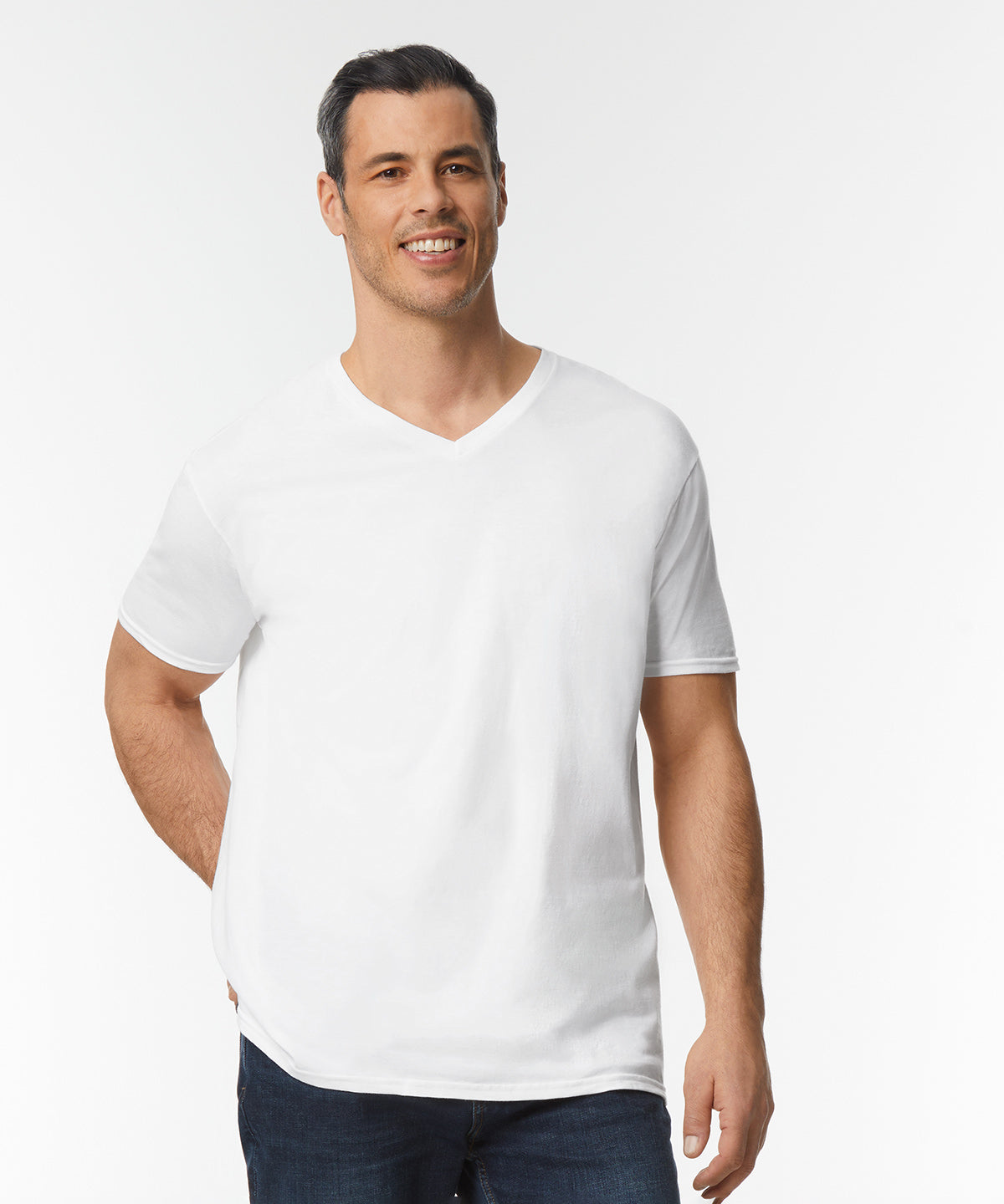 Gildan Softstyle VNeck TShirt for Men Raladeal Summer Sports Tee