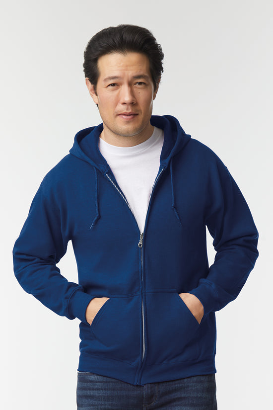 Gildan Heavy Blend Full Zip Hooded Sweatshirt Unisex Adult Plus Sizes