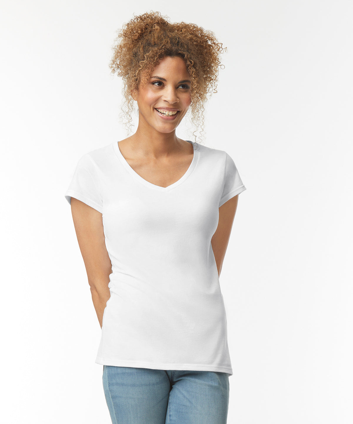 Premium Gildan Softstyle Womens VNeck TShirt
