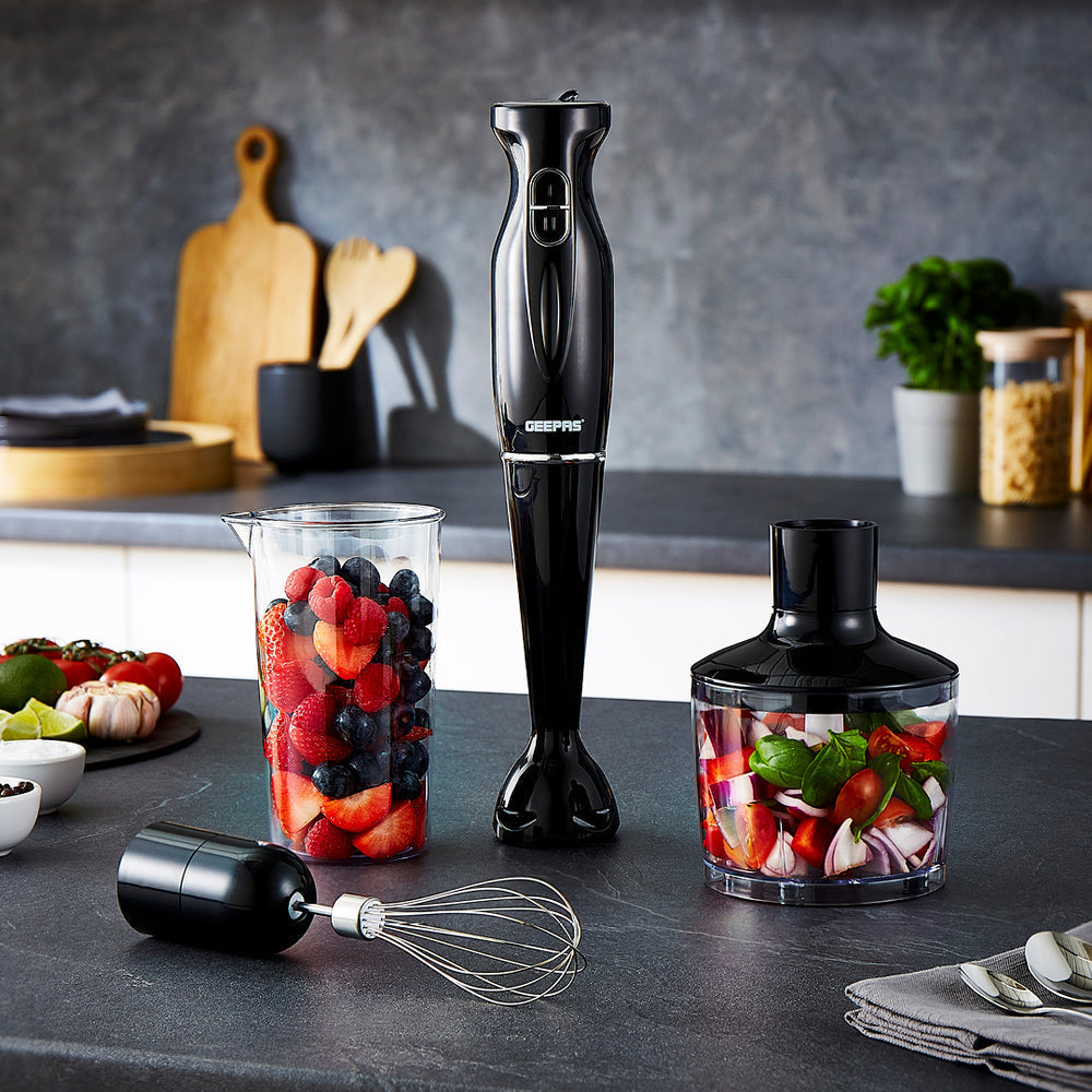 Electric 4in1 Hand Blender Stick with Whisk 200W Black GHB6144UKBK