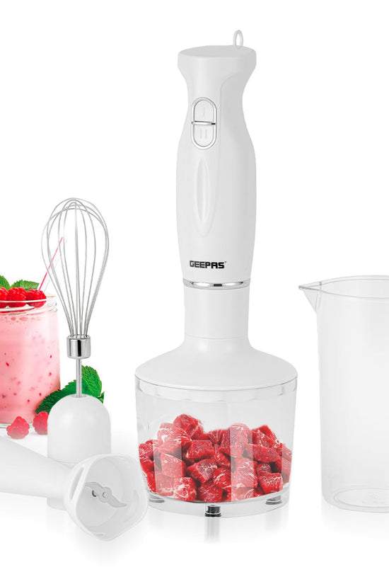 Electric 4in1 Hand Blender Stick with Whisk 200W White GHB6144UKWT