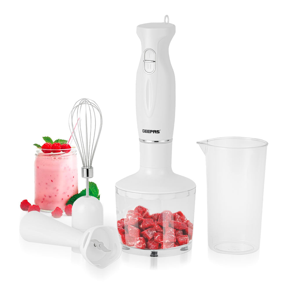 Electric 4in1 Hand Blender Stick with Whisk 200W White GHB6144UKWT