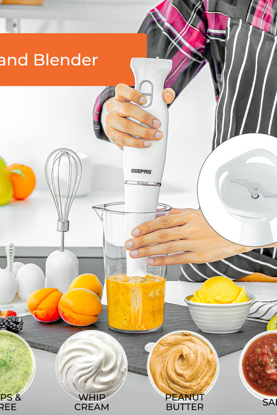 Electric 4in1 Hand Blender Stick with Whisk 200W White GHB6144UKWT