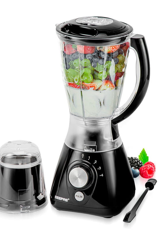 Portable 2In1 Food Blender Grinder 15L Black