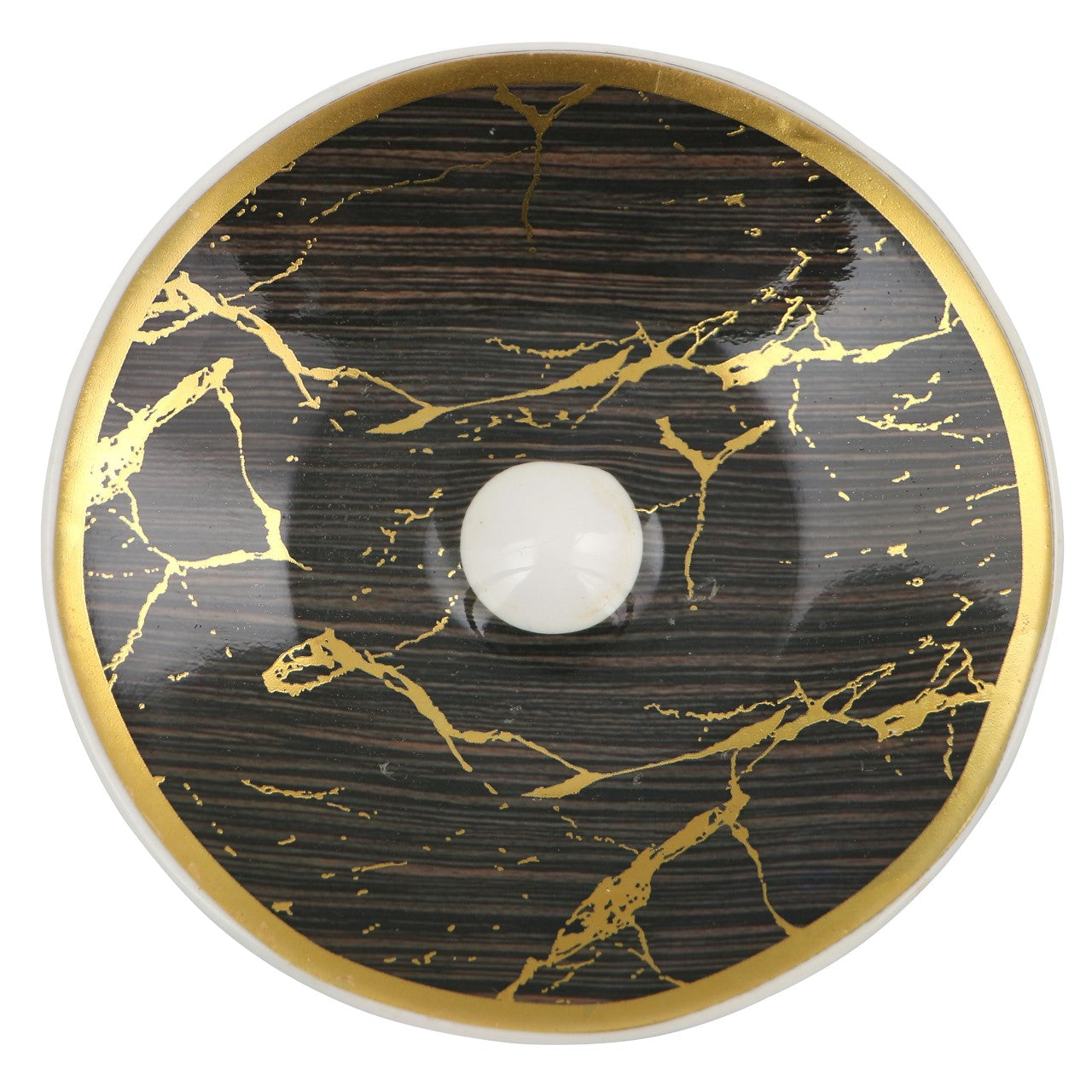 Durane Sylva 12pc Tea Set Black BrownGold 175ml