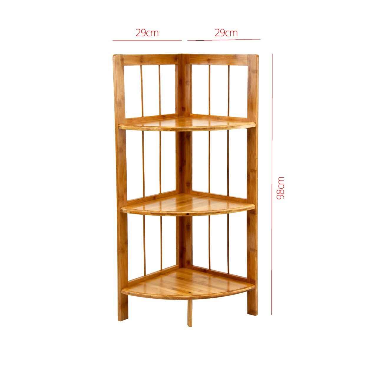 Stylish Wooden Corner Shoe Storage Rack 3 Tier 29x98cm