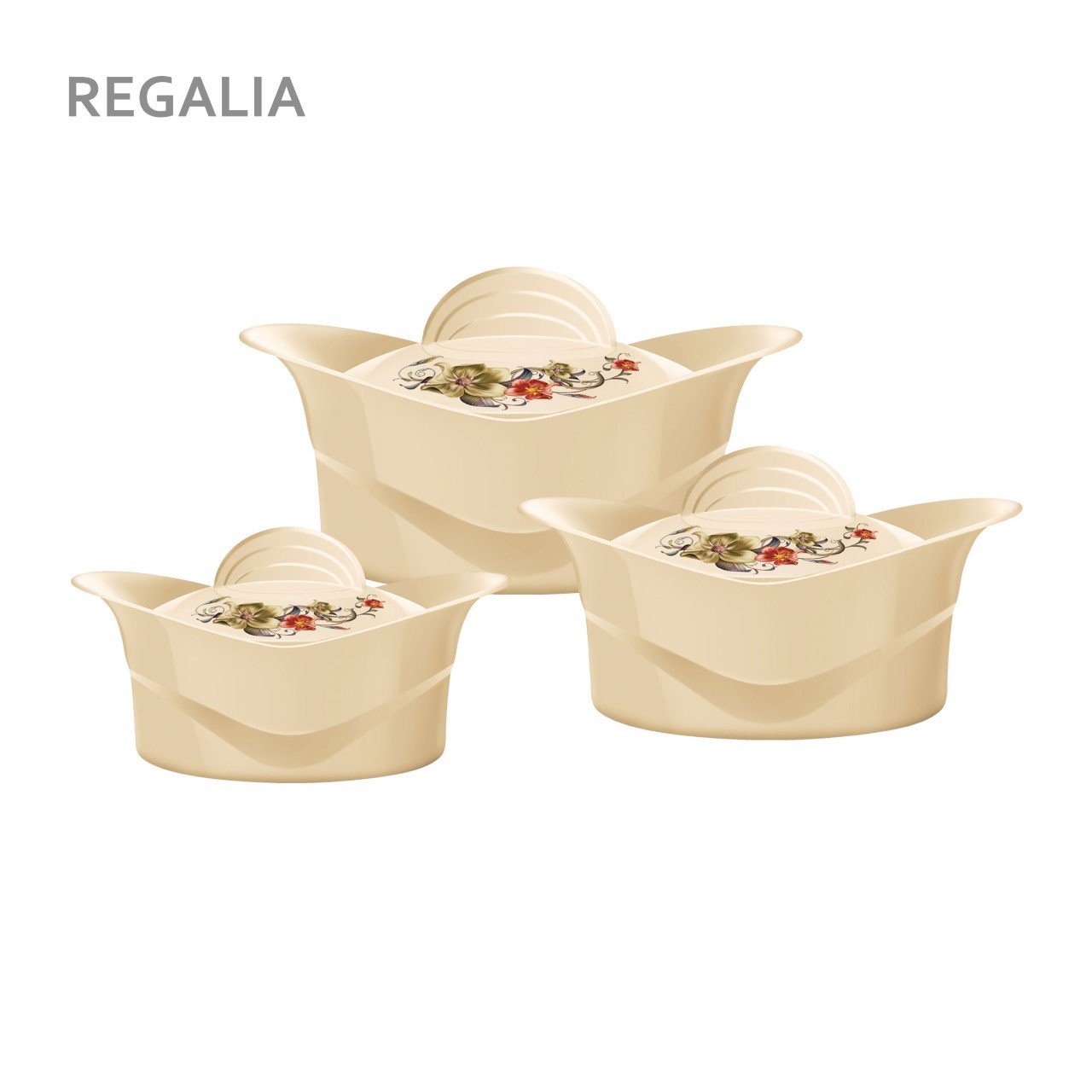 SQ Professional Regalia Insulated Hot Pot Set of 3 Beige 10000ml