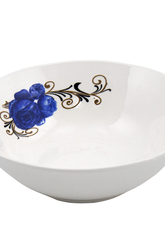 Durane Ceramic Cereal Bowl Blue Rose Design 400ml