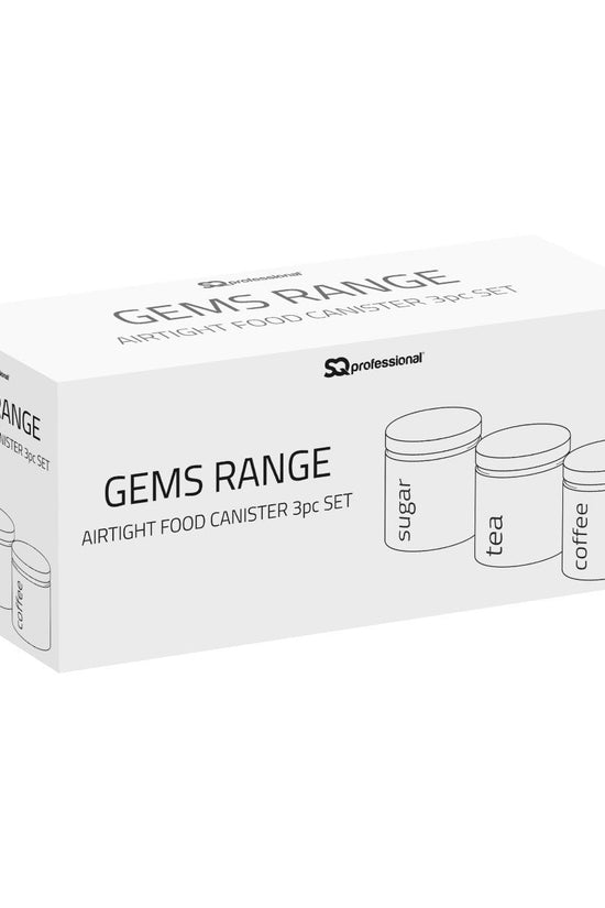 Gems Airtight Food Canister Set Amethyst 3pc Set 10 x 12cm